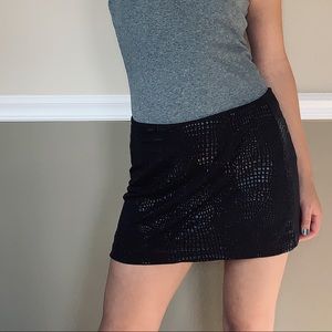 Faux snake skin miniskirt